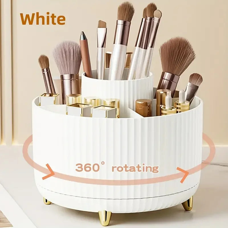 Organizador giratorio para cosméticos | Pinceles, labiales y joyas