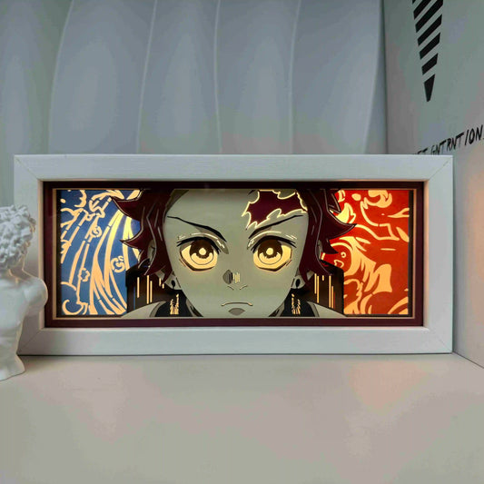 Anime-Inspired Paper Cut Light Box | Colourful Atmosphere Night Light with Remote