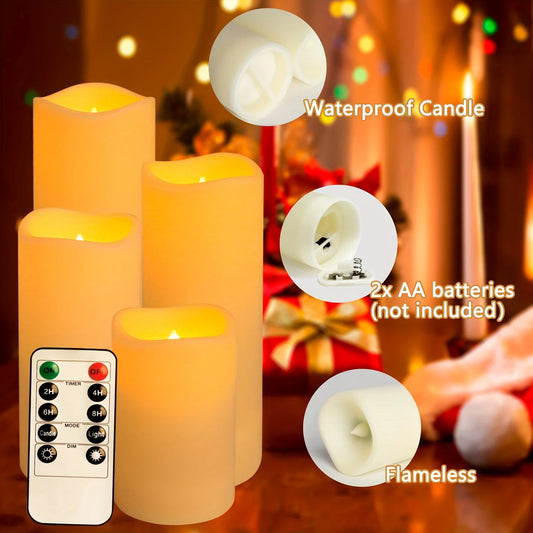 Flameless LED Candles with Remote & Timer | Indoor & Outdoor Set