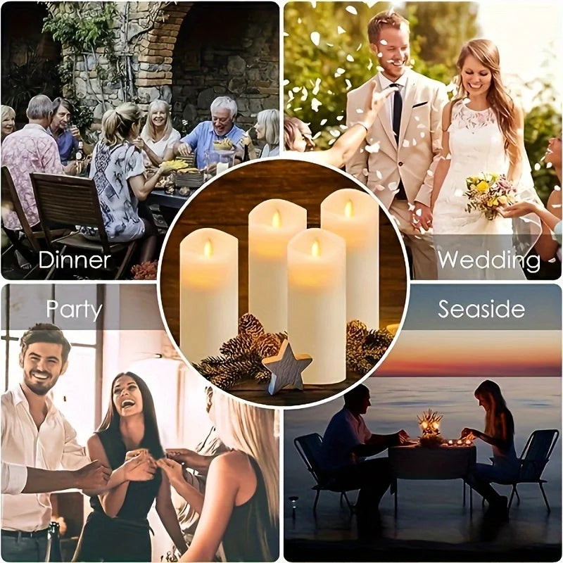 Flameless LED Candles with Remote & Timer | Indoor & Outdoor Set