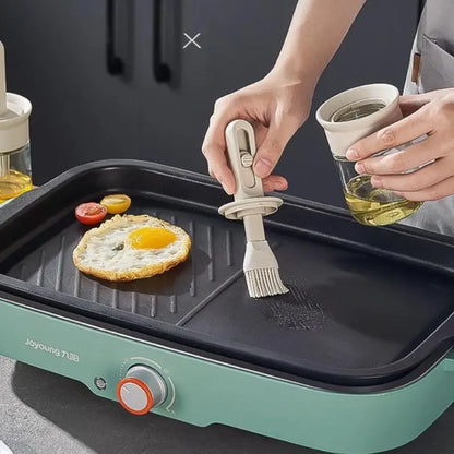Oil Dispenser Bottle with Silicone Brush | BPA-Free Cooking & BBQ Set