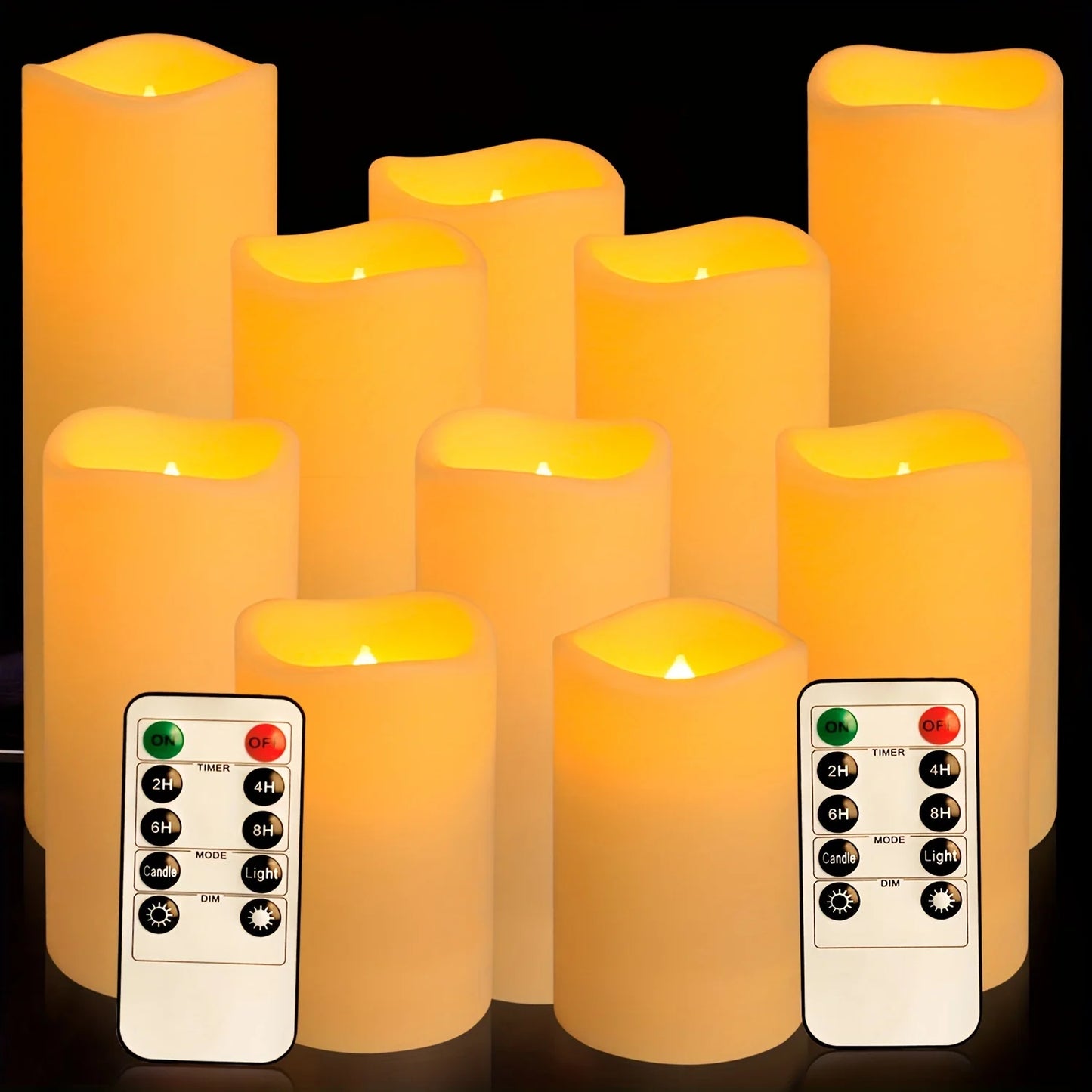 Flameless LED Candles with Remote & Timer | Indoor & Outdoor Set