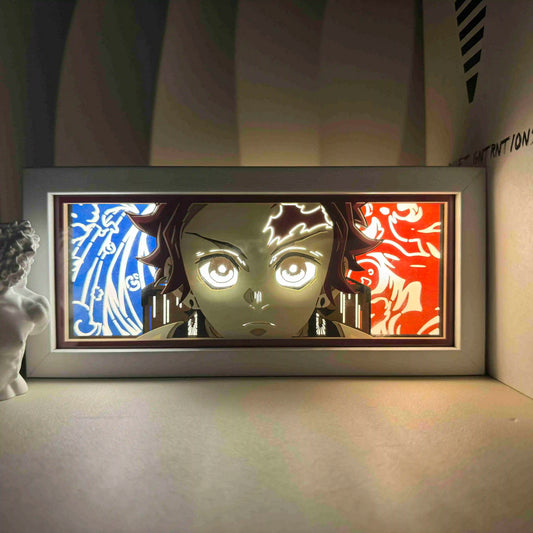 Anime-Inspired Paper Cut Light Box | Colourful Atmosphere Night Light with Remote