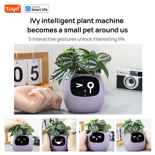 Maceta inteligente expresiva con más de 49 emociones | Sistema de cuidado de plantas con IA