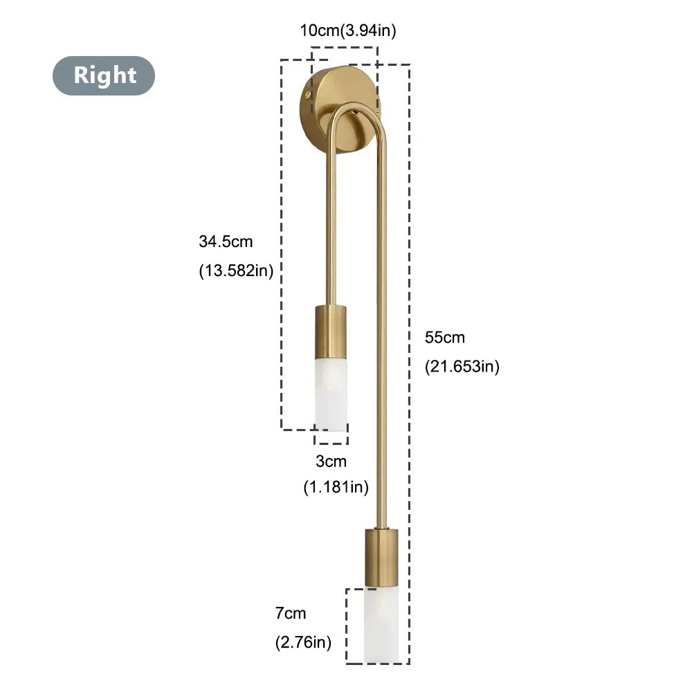 Nordic Luxury LED Wall Lamp | Black & Gold Minimalist Wall Light