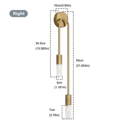 Nordic Luxury LED Wall Lamp | Black & Gold Minimalist Wall Light