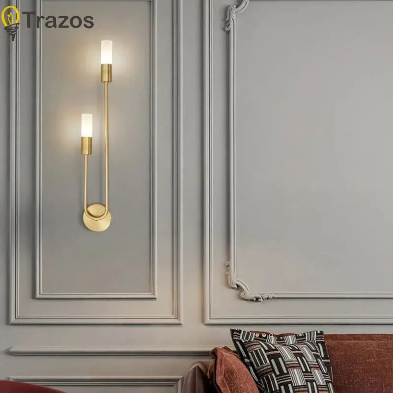 Nordic Luxury LED Wall Lamp | Black & Gold Minimalist Wall Light