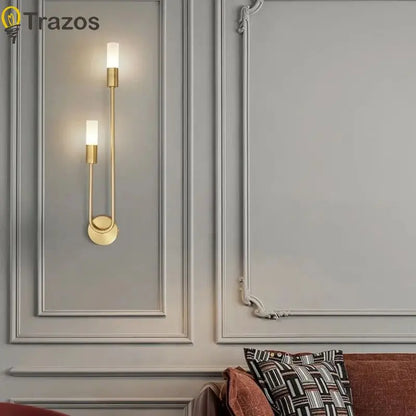 Nordic Luxury LED Wall Lamp | Black & Gold Minimalist Wall Light