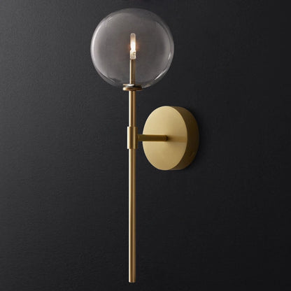 American Retro Glass Ball Wall Light | Nordic Long Wall Sconce