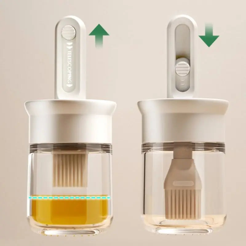 Oil Dispenser Bottle with Silicone Brush | BPA-Free Cooking & BBQ Set