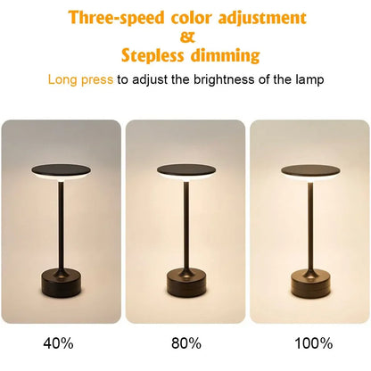 Portable Vintage LED Desk Lamp | Dimmable Touch Light for Home & Office