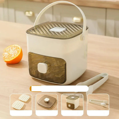 Compact 48-Cube Ice Tray | Easy-Press Homemade Ice Maker
