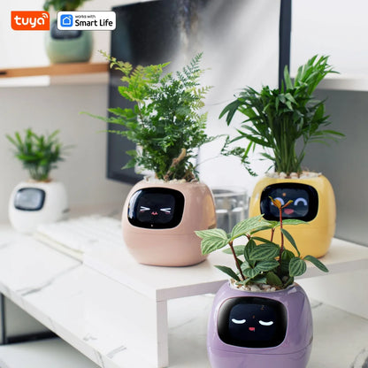 Expressive Smart Plant Pot with 49+ Emotions | AI Plant Care System