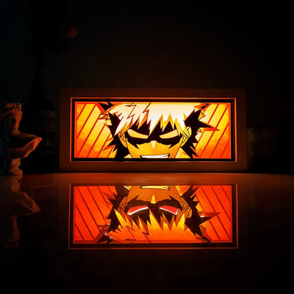 Anime-Inspired Paper Cut Light Box | Colourful Atmosphere Night Light with Remote