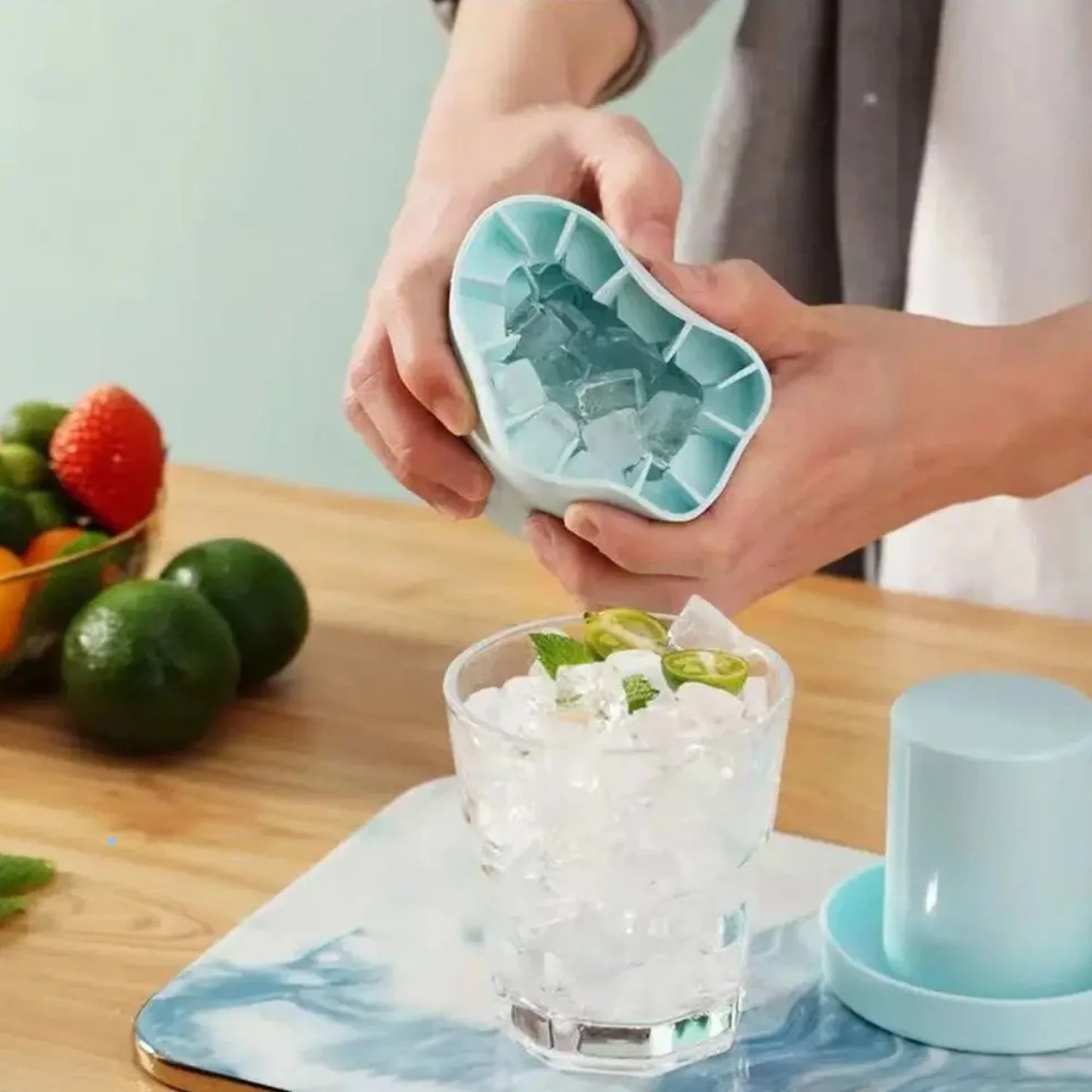 Small Ice Cube Silicone Mould | Flexible, Non-Break Ice Tray