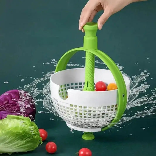 Rotating Drainage Basket for Fruit & Vegetables | Quick Wash and Dry Kitchen Strainer