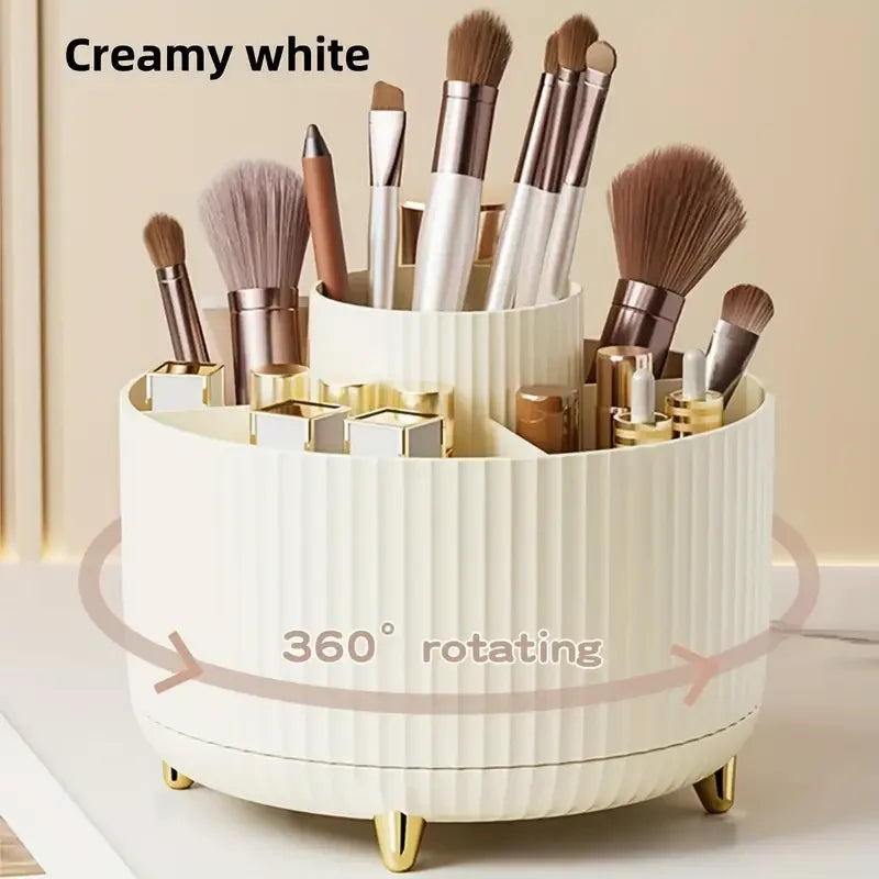 Organizador giratorio para cosméticos | Pinceles, labiales y joyas 