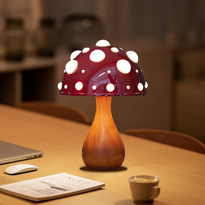 Biomimetic Mushroom Desk Lamp with Tricolour LED | Soft Warm Lighting