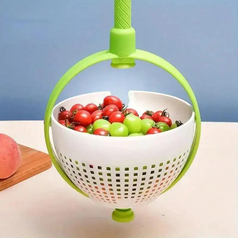 Rotating Drainage Basket for Fruit & Vegetables | Quick Wash and Dry Kitchen Strainer