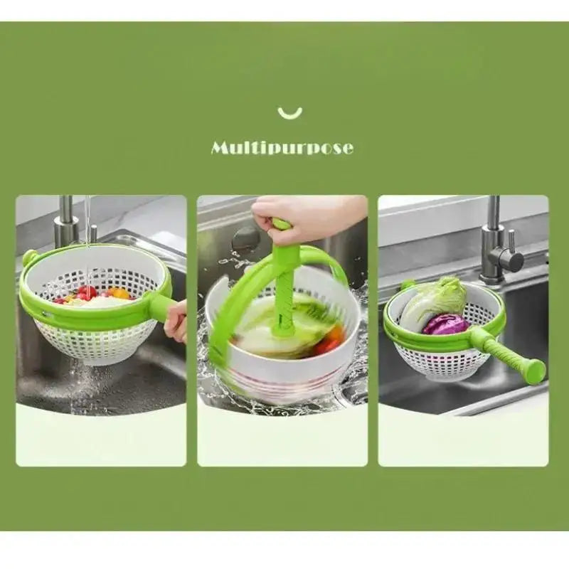 Rotating Drainage Basket for Fruit & Vegetables | Quick Wash and Dry Kitchen Strainer