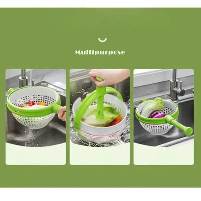 Rotating Drainage Basket for Fruit & Vegetables | Quick Wash and Dry Kitchen Strainer