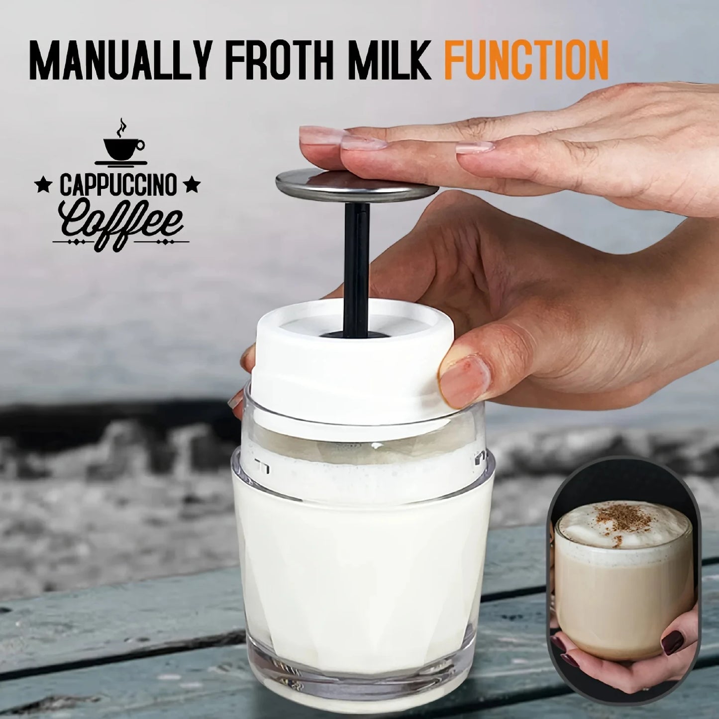 Portable Hand-Press Coffee Machine | Capsule & Ground Coffee Brewer