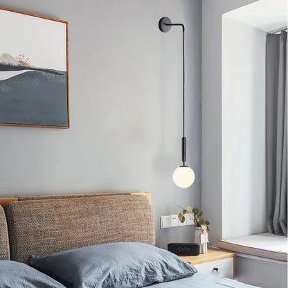 Nordic Glass LED Wall Lamp | Modern Luxury Bedside & Living Room Light