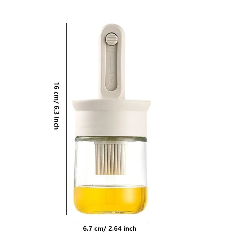 Oil Dispenser Bottle with Silicone Brush | BPA-Free Cooking & BBQ Set