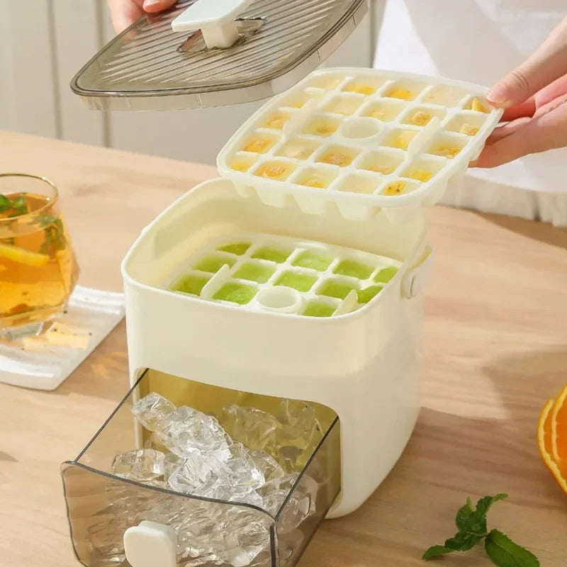 Compact 48-Cube Ice Tray | Easy-Press Homemade Ice Maker
