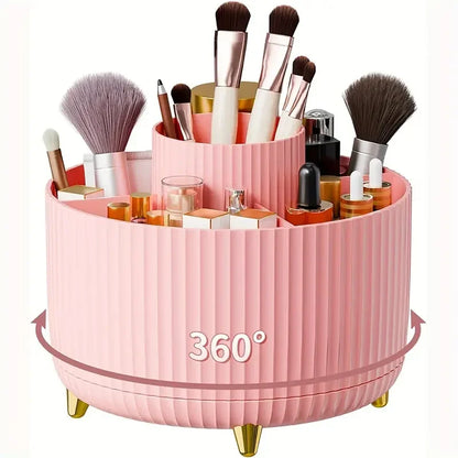 Organizador giratorio para cosméticos | Pinceles, labiales y joyas 
