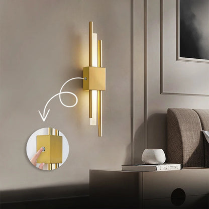 Nordic Rechargeable LED Wall Lamp | Modern Bedside & Stair Lighting