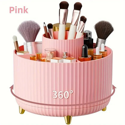 Organizador giratorio para cosméticos | Pinceles, labiales y joyas 
