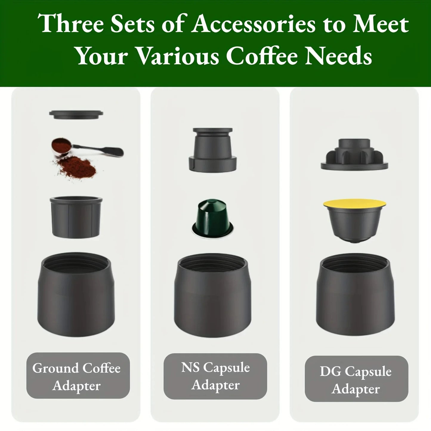 Portable Hand-Press Coffee Machine | Capsule & Ground Coffee Brewer