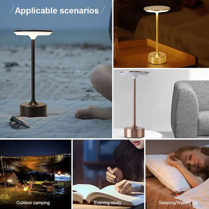 Portable Vintage LED Desk Lamp | Dimmable Touch Light for Home & Office
