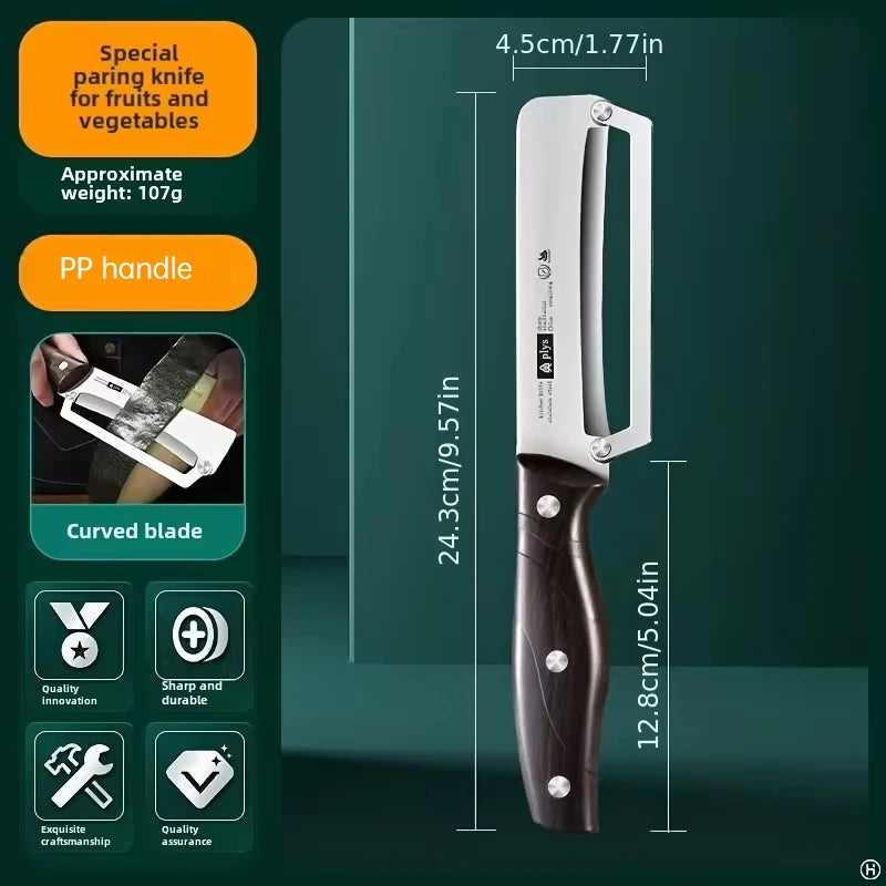 Wooden Handle Kitchen Peeler | Smooth Stainless Steel Blade