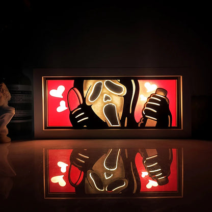 Anime-Inspired Paper Cut Light Box | Colourful Atmosphere Night Light with Remote