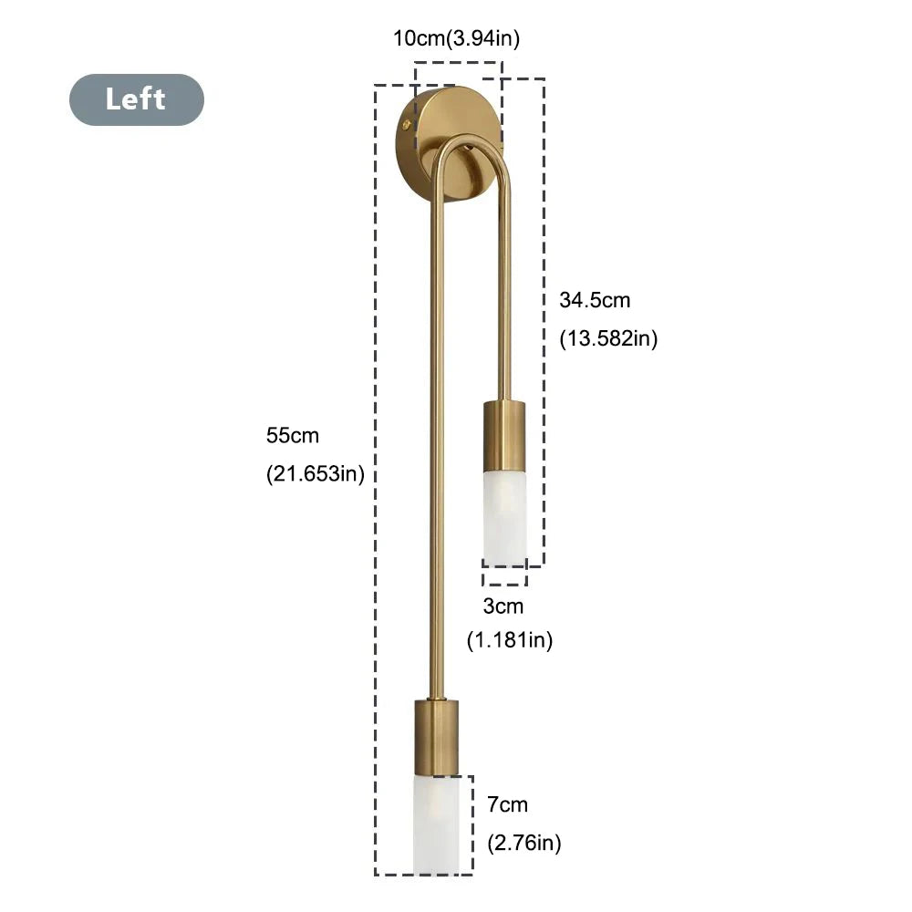 Nordic Luxury LED Wall Lamp | Black & Gold Minimalist Wall Light