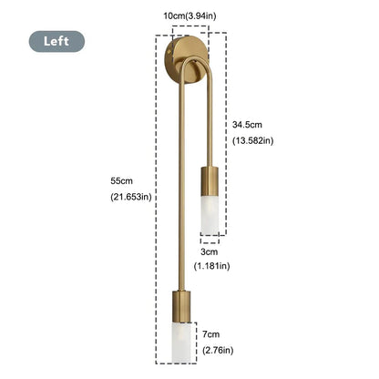 Nordic Luxury LED Wall Lamp | Black & Gold Minimalist Wall Light