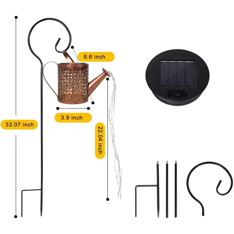 Solar Watering Can Garden Light | Waterproof Hanging Outdoor Lantern