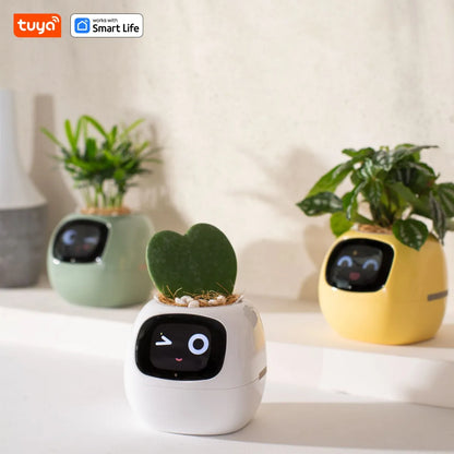 Expressive Smart Plant Pot with 49+ Emotions | AI Plant Care System