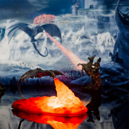 3D Printed Dragon LED Light | Desktop Gaming Decor Night Lamp