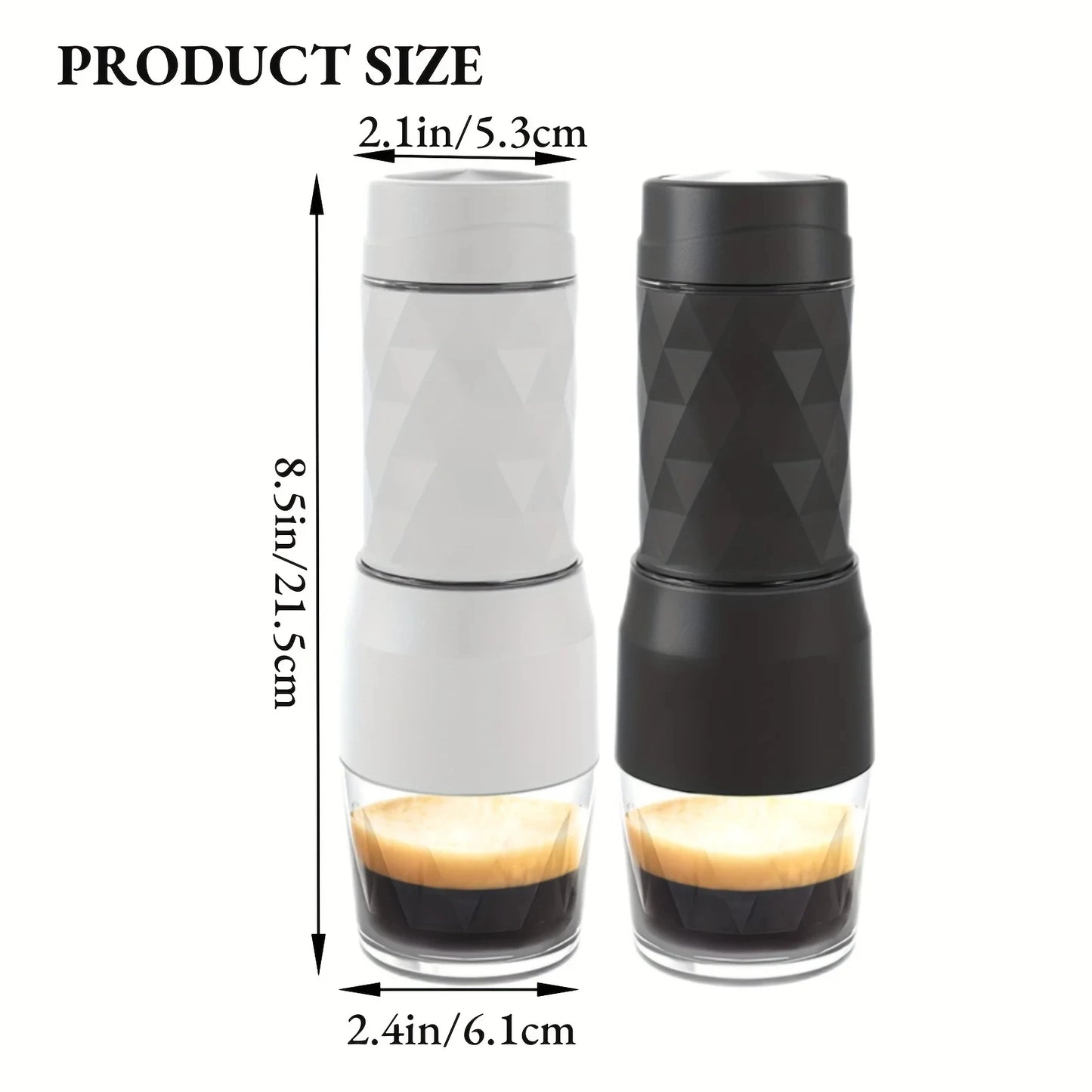 Portable Hand-Press Coffee Machine | Capsule & Ground Coffee Brewer
