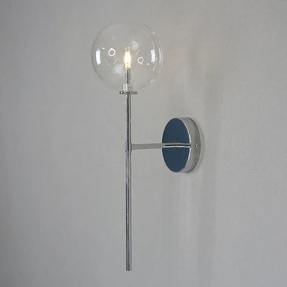 American Retro Glass Ball Wall Light | Nordic Long Wall Sconce