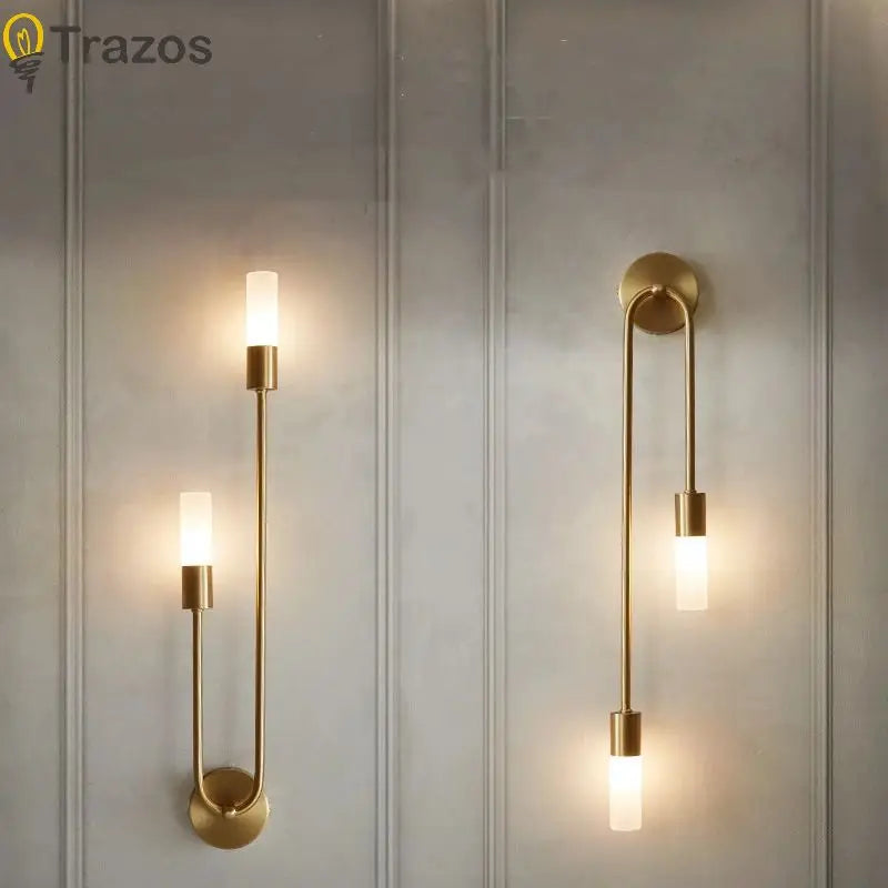 Nordic Luxury LED Wall Lamp | Black & Gold Minimalist Wall Light