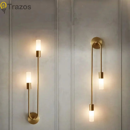 Nordic Luxury LED Wall Lamp | Black & Gold Minimalist Wall Light